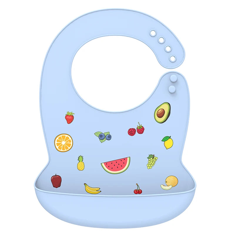 LOFCA Baby Bib – Waterproof Silicone Adjustable Cartoon Feeding Apron