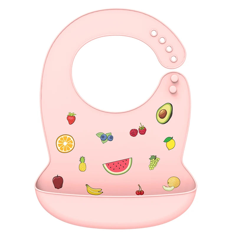 LOFCA Baby Bib – Waterproof Silicone Adjustable Cartoon Feeding Apron