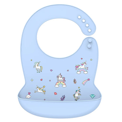 LOFCA Baby Bib – Waterproof Silicone Adjustable Cartoon Feeding Apron