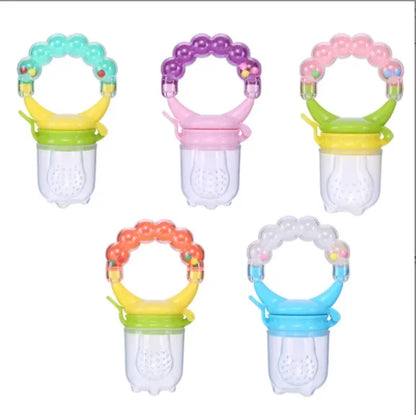 Baby Fruit Feeder Silicone Teether Spoon Juice Extractor Pacifier BPA-Free Feeding Accessory