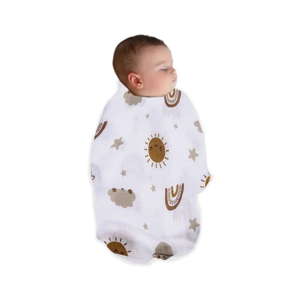 120x110cm Bamboo Cotton Baby Muslin Swaddle Blanket