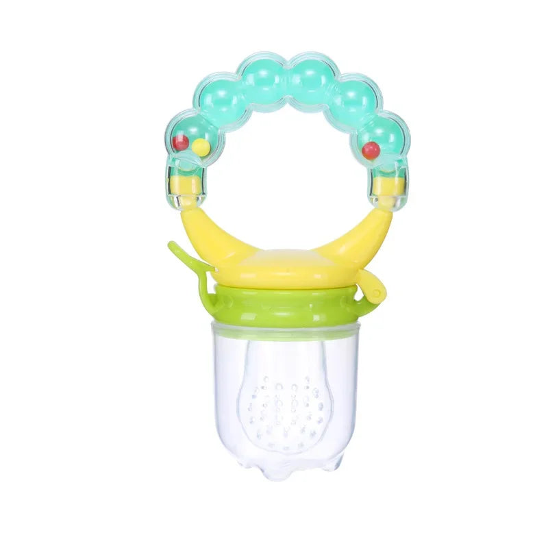 Baby Fruit Feeder Silicone Teether Spoon Juice Extractor Pacifier BPA-Free Feeding Accessory