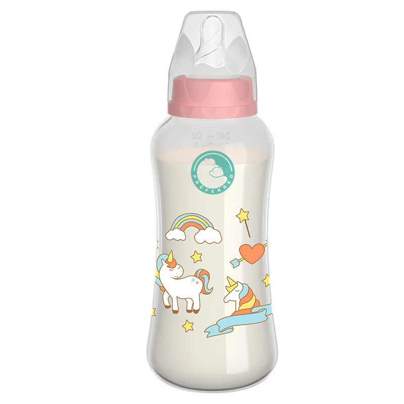 NaturalFlow Wide-Mouth Baby Bottle with Handles – BPA-Free, 150ml/240ml