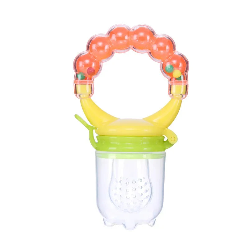 Baby Fruit Feeder Silicone Teether Spoon Juice Extractor Pacifier BPA-Free Feeding Accessory