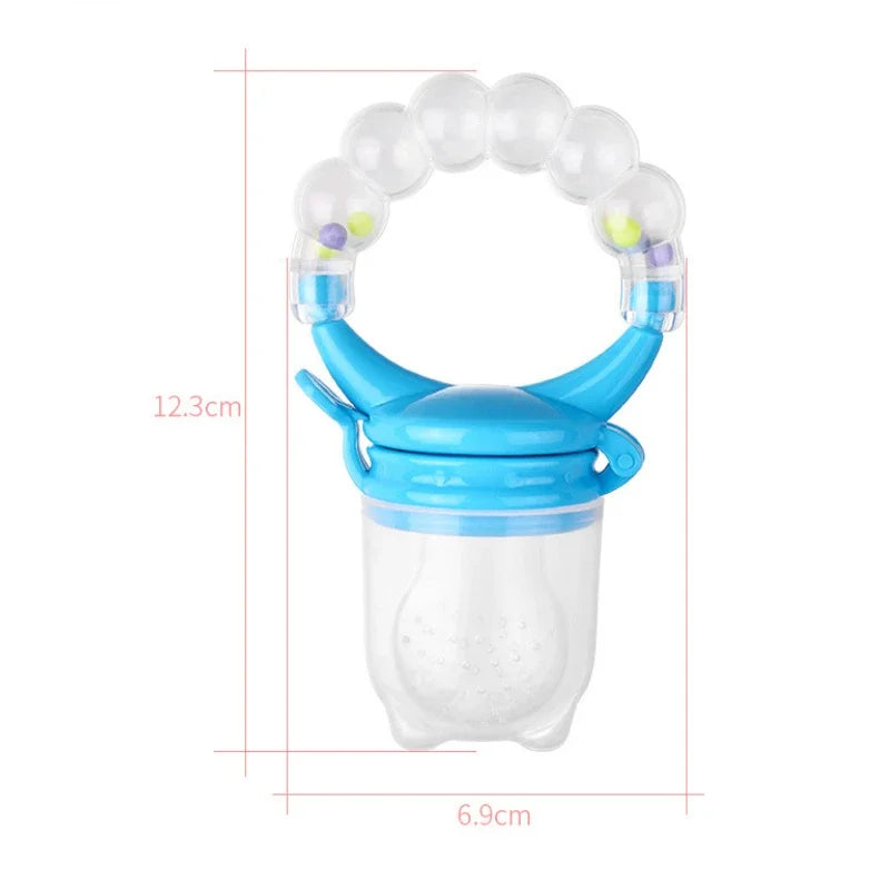 Baby Fruit Feeder Silicone Teether Spoon Juice Extractor Pacifier BPA-Free Feeding Accessory