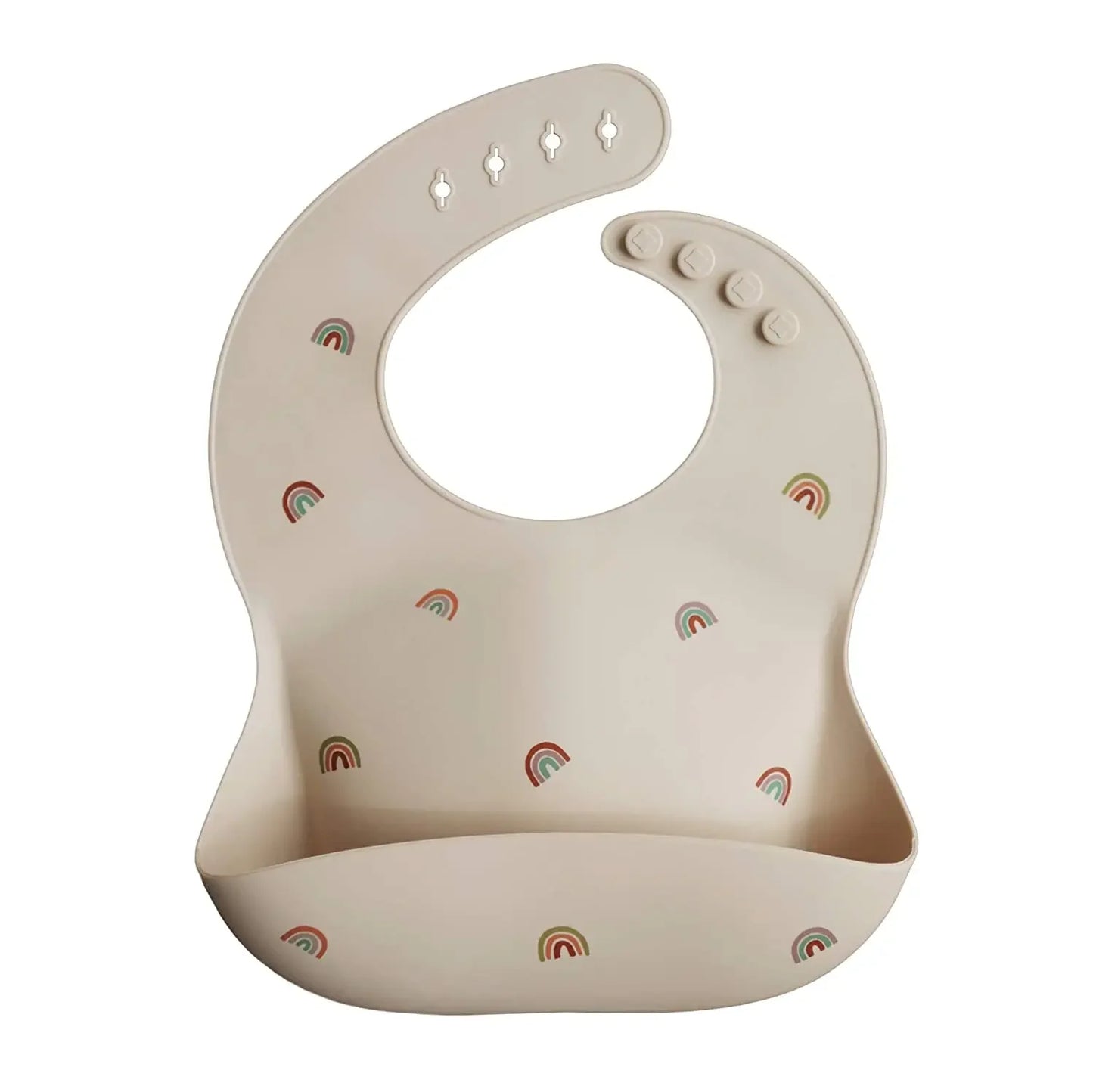 Ins Style Printed Baby Bibs – Waterproof Silicone Feeding Bib with Adjustable Design