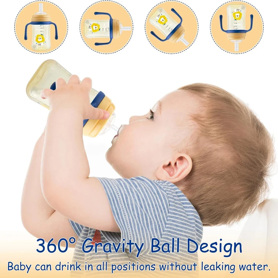 240ml Baby Straw Cup with Gravity Ball – BPA-Free, Easy-Grip