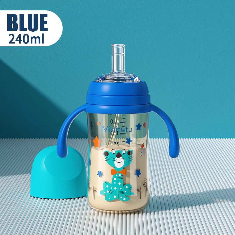 240ml Baby Straw Cup with Gravity Ball – BPA-Free, Easy-Grip