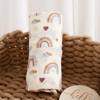 120x110cm Bamboo Cotton Baby Muslin Swaddle Blanket