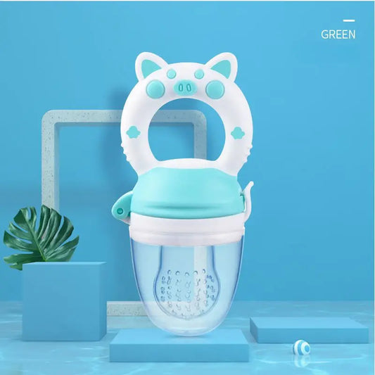 Baby Food Feeder & Teether Silicone Spoon with Juice Extractor