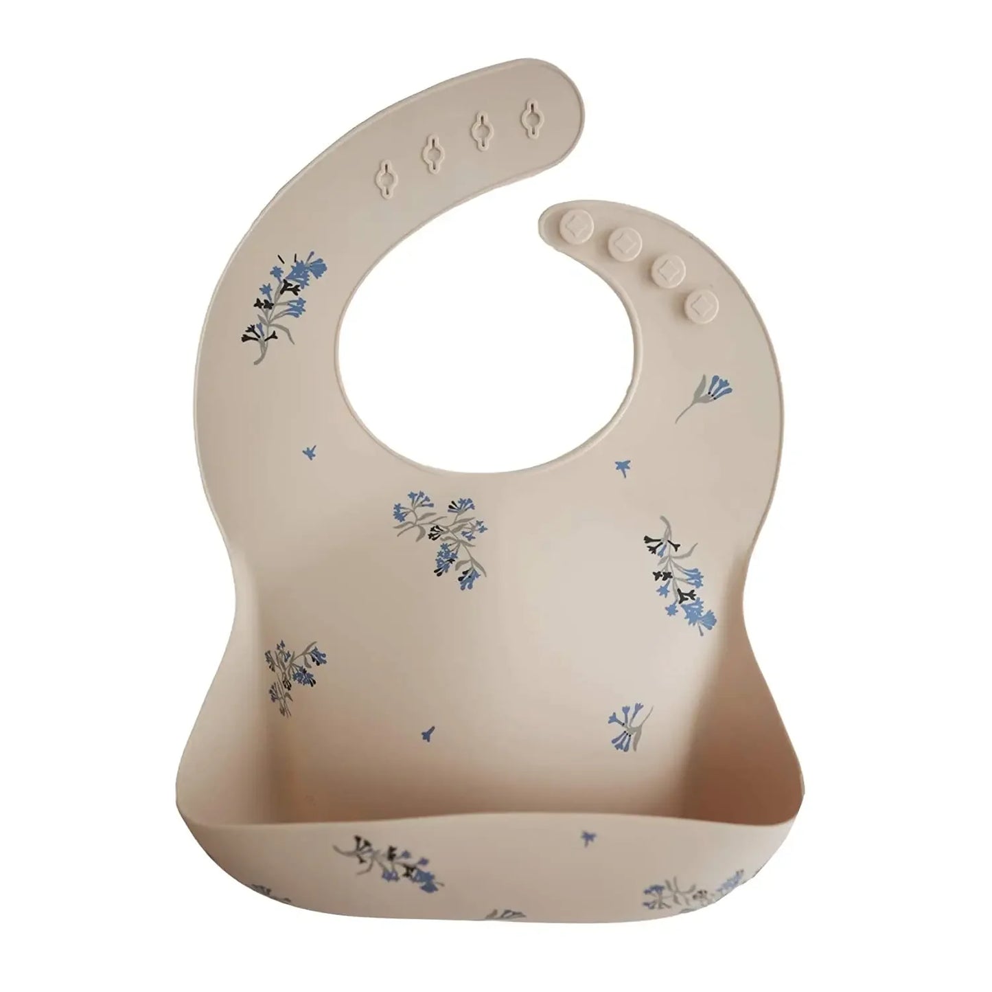 Ins Style Printed Baby Bibs – Waterproof Silicone Feeding Bib with Adjustable Design