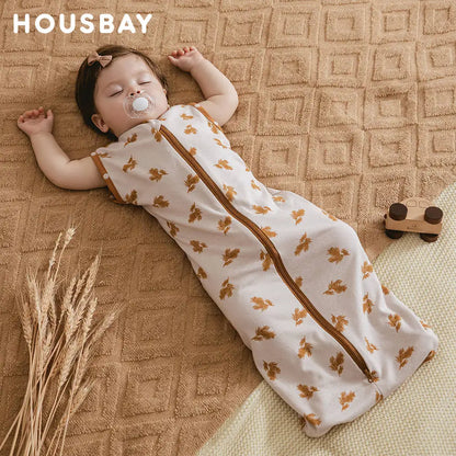 Housbay Sleeveless Baby Sleeping Bag – 100% Cotton Swaddle Sleep Sack for Summer