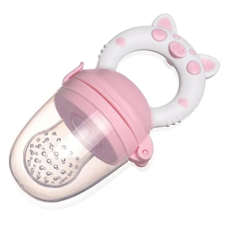 Baby Food Feeder Pacifier – Silicone Juice Extractor &amp; Feeding Bottle