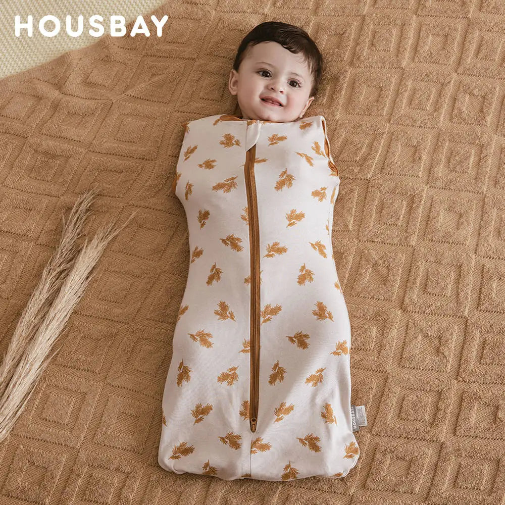 Housbay Sleeveless Baby Sleeping Bag – 100% Cotton Swaddle Sleep Sack for Summer