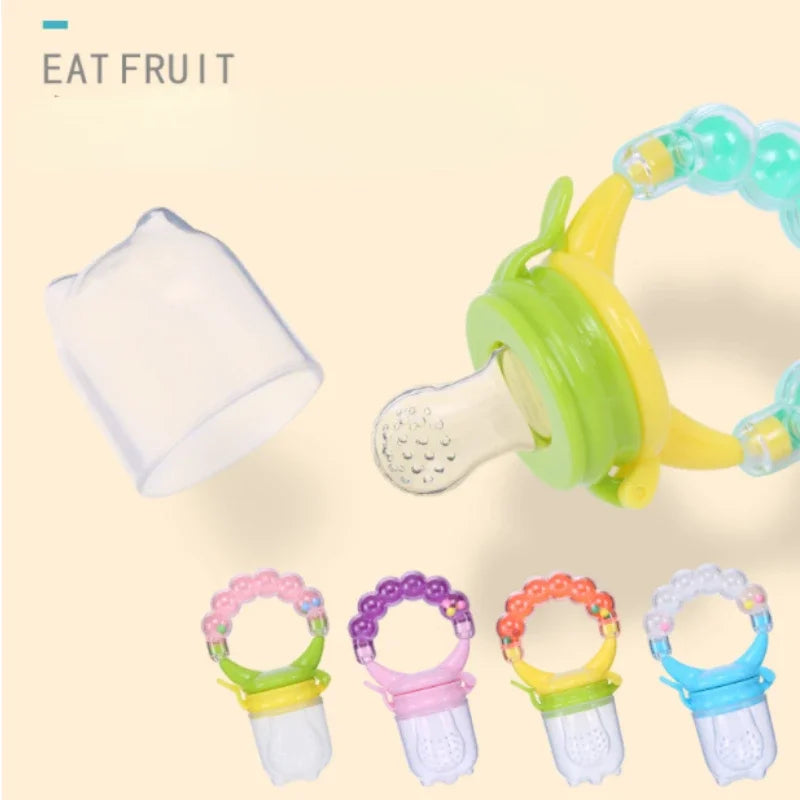 Baby Fruit Feeder Silicone Teether Spoon Juice Extractor Pacifier BPA-Free Feeding Accessory