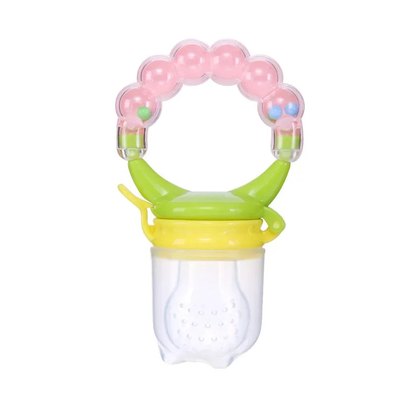 Baby Fruit Feeder Silicone Teether Spoon Juice Extractor Pacifier BPA-Free Feeding Accessory